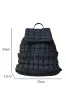 Black Solid Flapped Quilted Puffer Backpack sold by Beagle Boutique