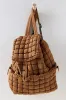 Black Solid Flapped Quilted Puffer Backpack sold by Beagle Boutique