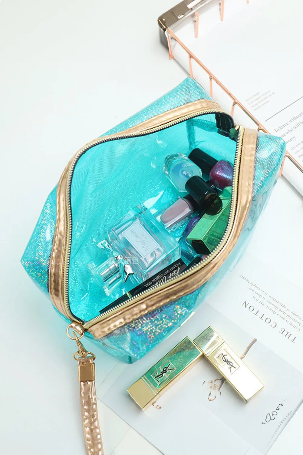 Bristol Black PVC Square Makeup Bag sold by Beagle Boutique product image thumbnail 3