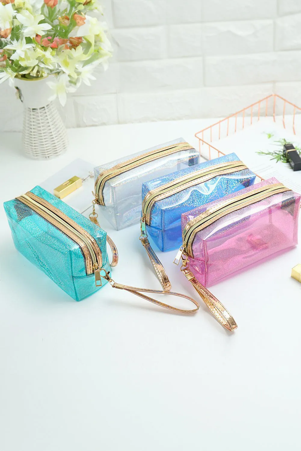 Bristol Black PVC Square Makeup Bag sold by Beagle Boutique product image thumbnail 4