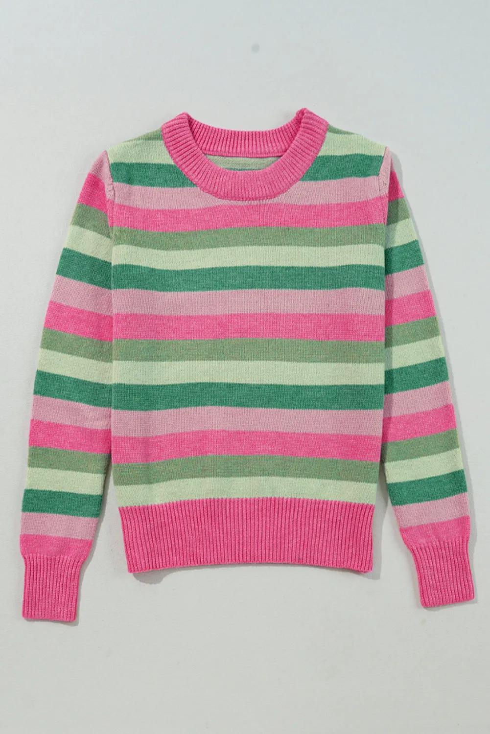 Colour Block Ribbed Edge Round Neck Sweater sold by Beagle Boutique product image thumbnail 4
