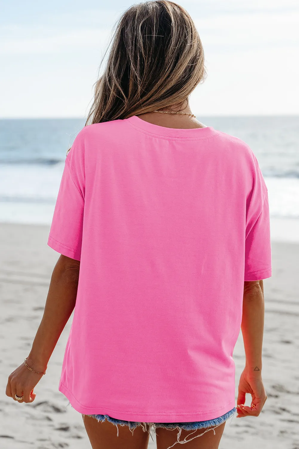 Bright Pink MAMA Letter Graphic Neon T Shirt sold by Beagle Boutique product image thumbnail 2