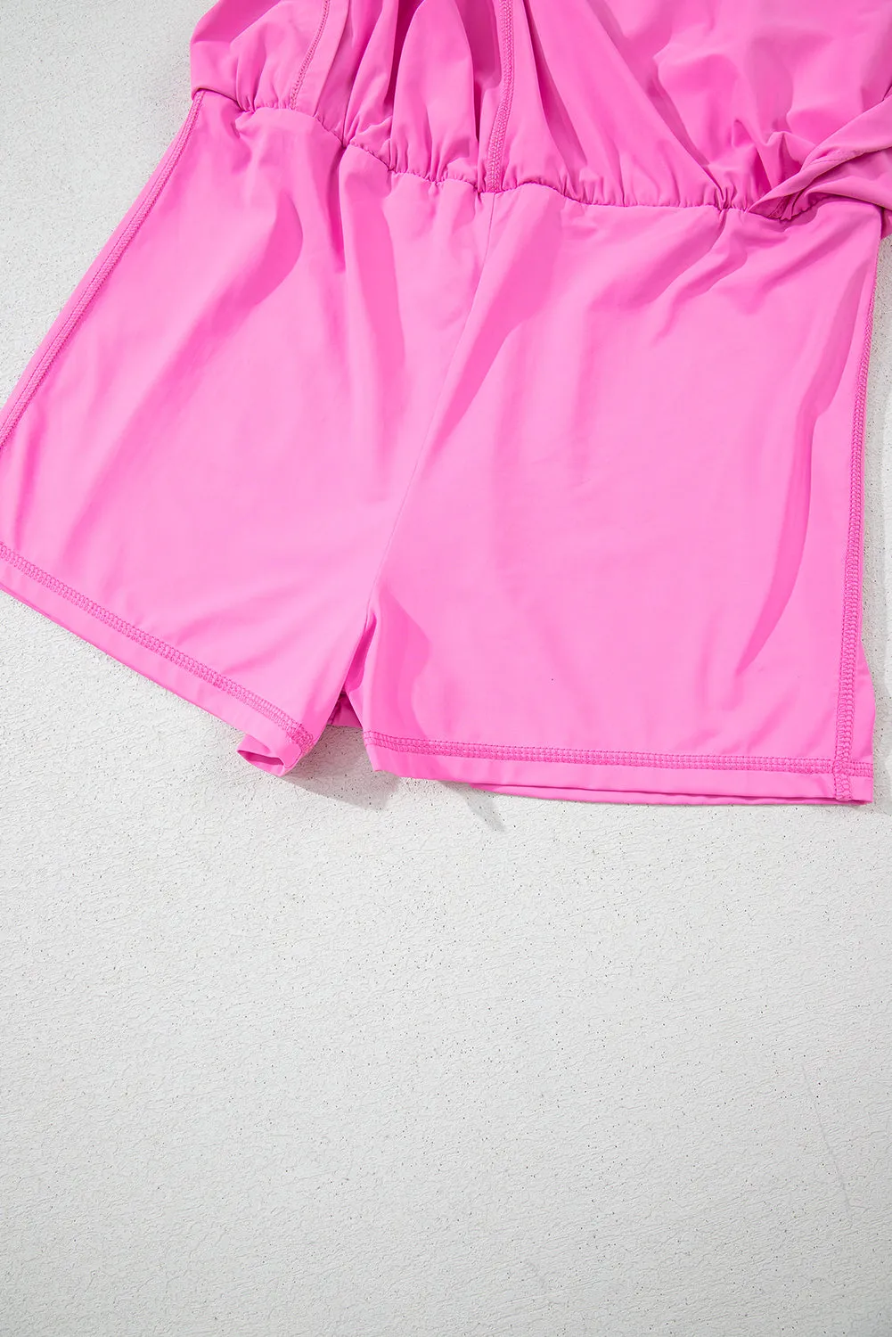 Sachet Pink Plain Sleeveless Loop Drawstring Cinched Waist Romper sold by Beagle Boutique product image thumbnail 4