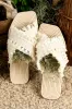 Beige Tassel Woven Crossed Straps Flat Sandals sold by Beagle Boutique