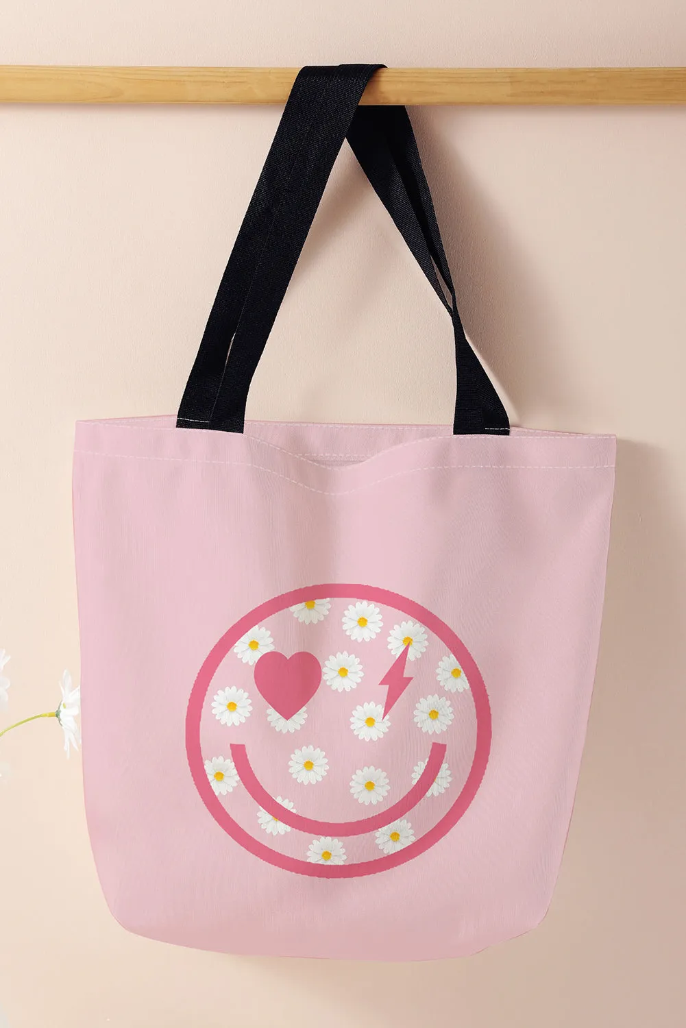 Pink Daisy Smile Face Shoulder Bag sold by Beagle Boutique product image thumbnail 2