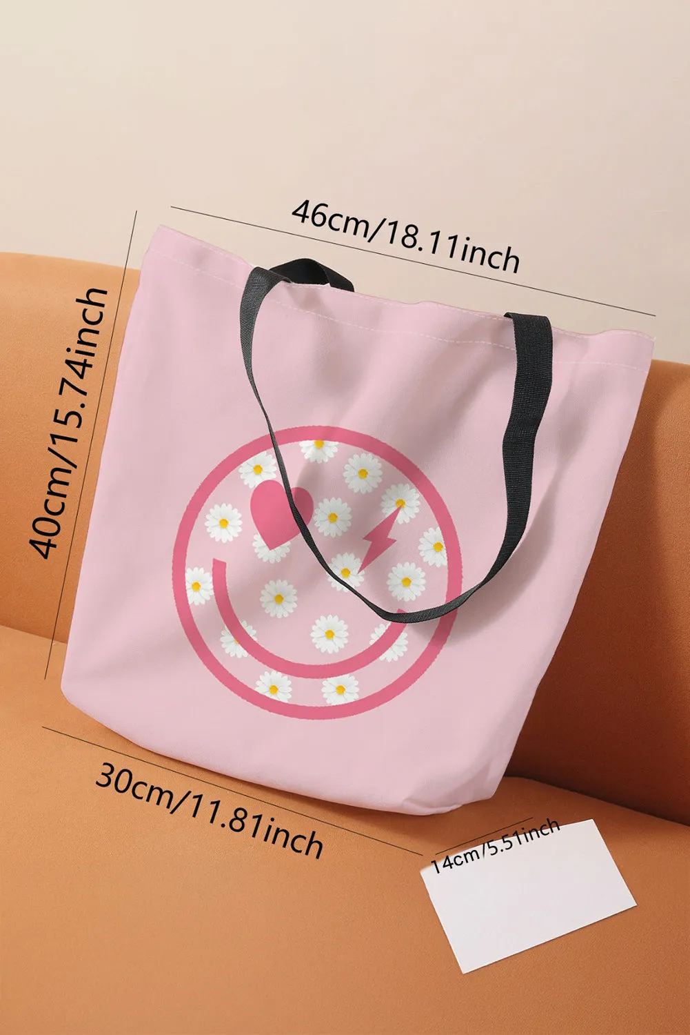 Pink Daisy Smile Face Shoulder Bag sold by Beagle Boutique product image thumbnail 5
