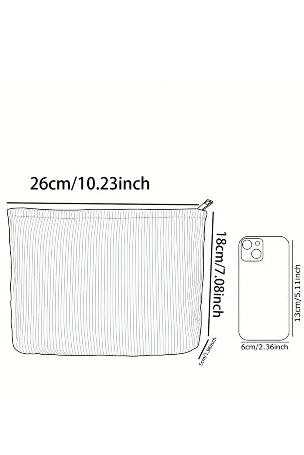 White Easter Bunny Graphic Corduroy Makeup Bag sold by Beagle Boutique product image thumbnail 5