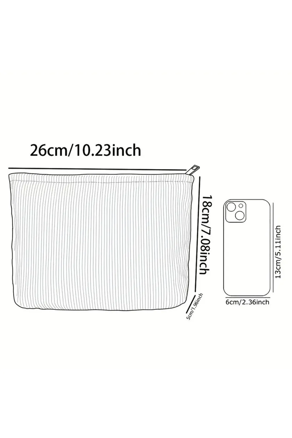 White Easter Bunny Graphic Corduroy Makeup Bag sold by Beagle Boutique product image thumbnail 5