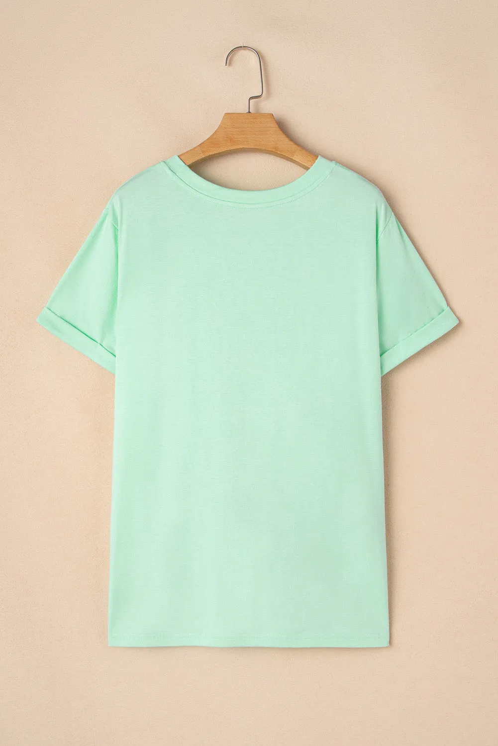 Iceland Blue Round Neck Rolled Sleeve Plus Size T-shirt sold by Beagle Boutique product image thumbnail 4