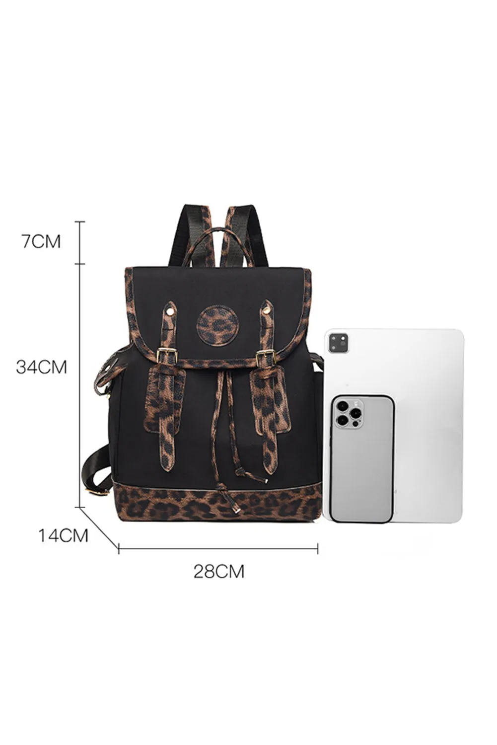 White Leopard PU Leather Backpack sold by Beagle Boutique product image thumbnail 5