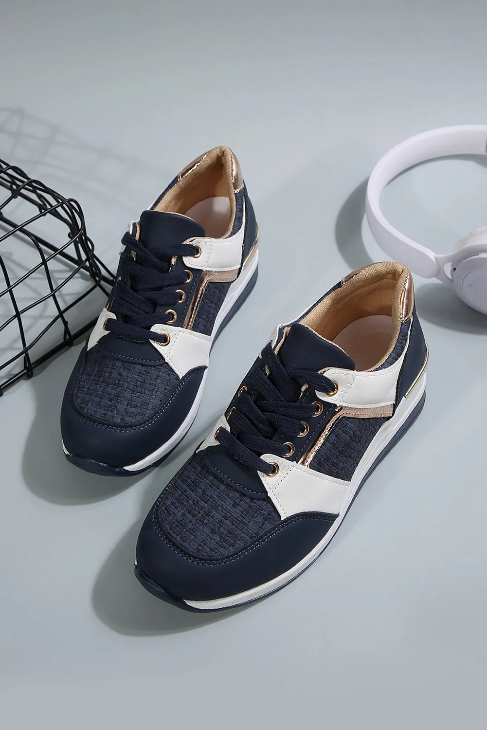 Sail Blue Lace Up Trainers sold by Beagle Boutique product image thumbnail 4