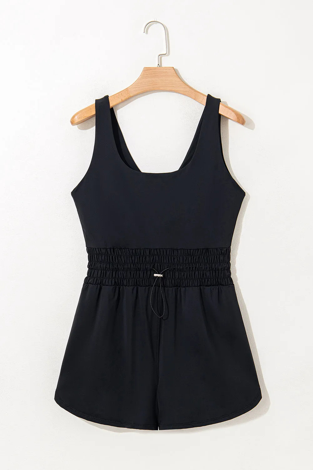 Plain Sleeveless Loop Drawstring Cinched Waist Romper sold by Beagle Boutique product image thumbnail 3