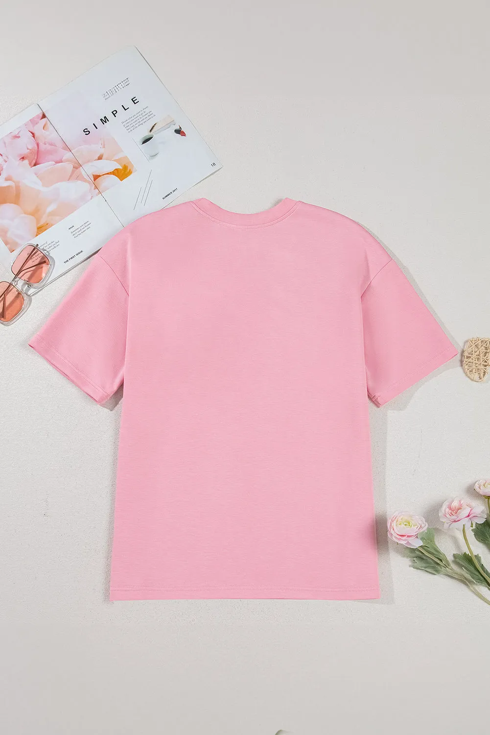 Pink Bow Applique Half Sleeve T-shirt sold by Beagle Boutique product image thumbnail 5