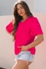 Rose Leopard Frilly V Neck Short Sleeve Blouse sold by Beagle Boutique