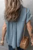 Dusk Blue Folded Short Sleeve Patched Pocket Denim Shirt sold by Beagle Boutique