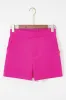 Sachet Pink Half Elastic Waist Casual Pocketed Shorts sold by Beagle Boutique