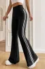 Black High Waist Striped Side Flare Pants sold by Beagle Boutique