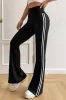 Black High Waist Striped Side Flare Pants sold by Beagle Boutique