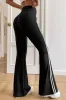Black High Waist Striped Side Flare Pants sold by Beagle Boutique