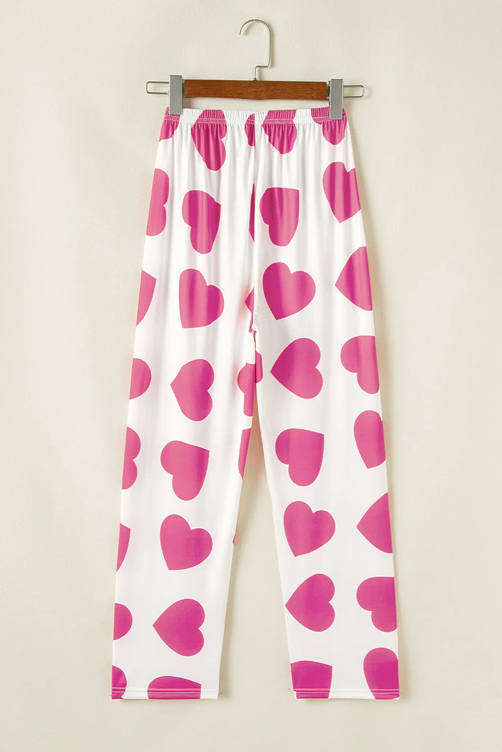 Pink Ruffled Tank Top And Heart Print Trousers Pyjamas sold by Beagle Boutique product image thumbnail 5