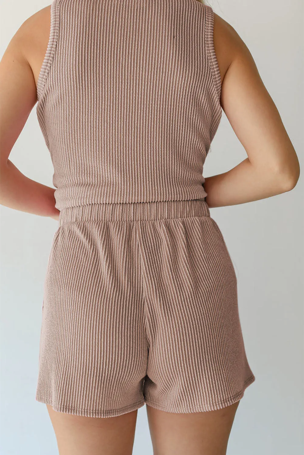 Ribbed Sleeveless Top and Pocketed Shorts Co-ord sold by Beagle Boutique product image thumbnail 2
