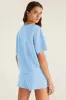 Myosotis V Neck Drop Shoulder Tee and Patchwork Drawstring Shorts Set sold by Beagle Boutique