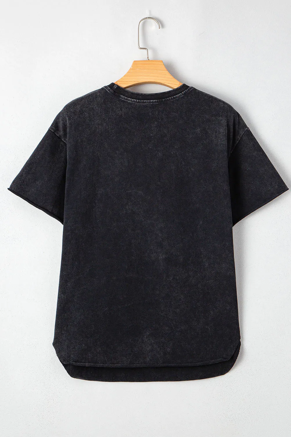 Black Western HOWDY Steer Head Print Side Slits Loose Fit T Shirt sold by Beagle Boutique product image thumbnail 4