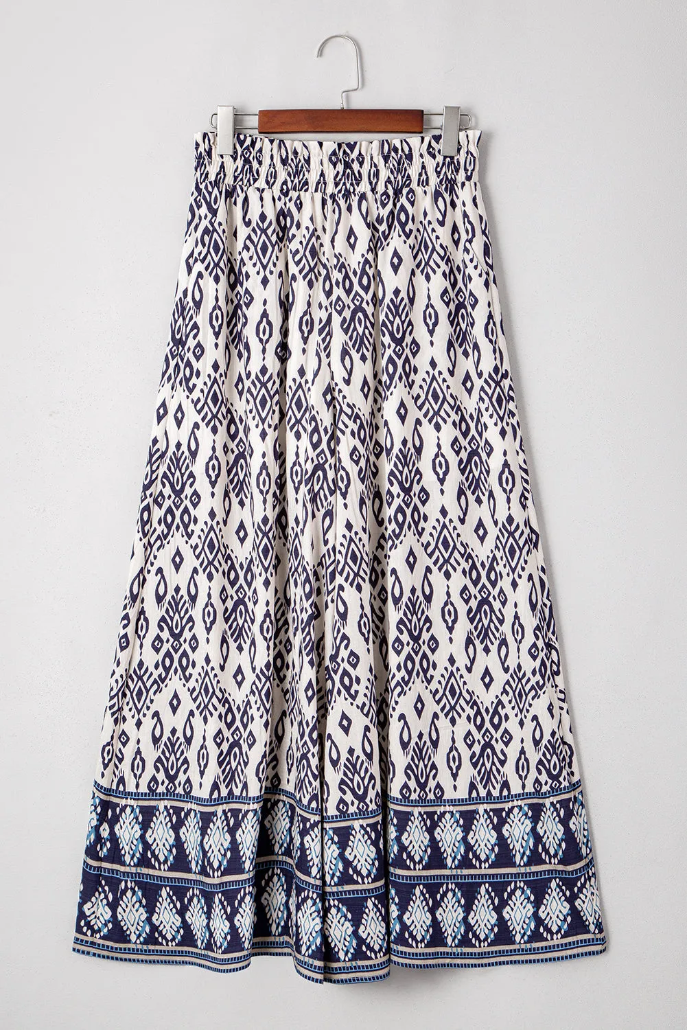 Blue Boho Pattern Print High Waist Wide Leg Loose Trousers sold by Beagle Boutique product image thumbnail 5
