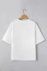White Star Layered Patched Graphic Drop Shoulder Half Sleeve Loose Tee sold by Beagle Boutique
