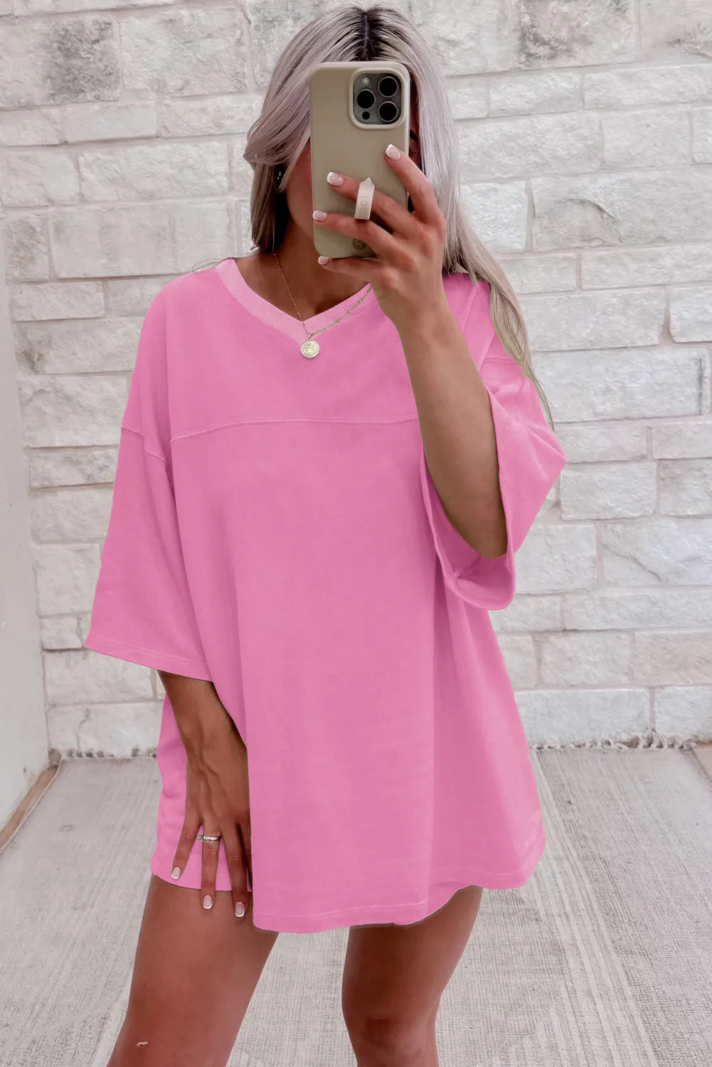 Baggy V Neck Half Sleeve Tee and Shorts Co-ord Set sold by Beagle Boutique product image thumbnail 2