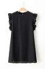 Black Keyhole Back Ruffled Plus Shift Dress sold by Beagle Boutique