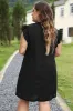 Black Keyhole Back Ruffled Plus Shift Dress sold by Beagle Boutique