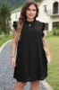 Black Keyhole Back Ruffled Plus Shift Dress sold by Beagle Boutique
