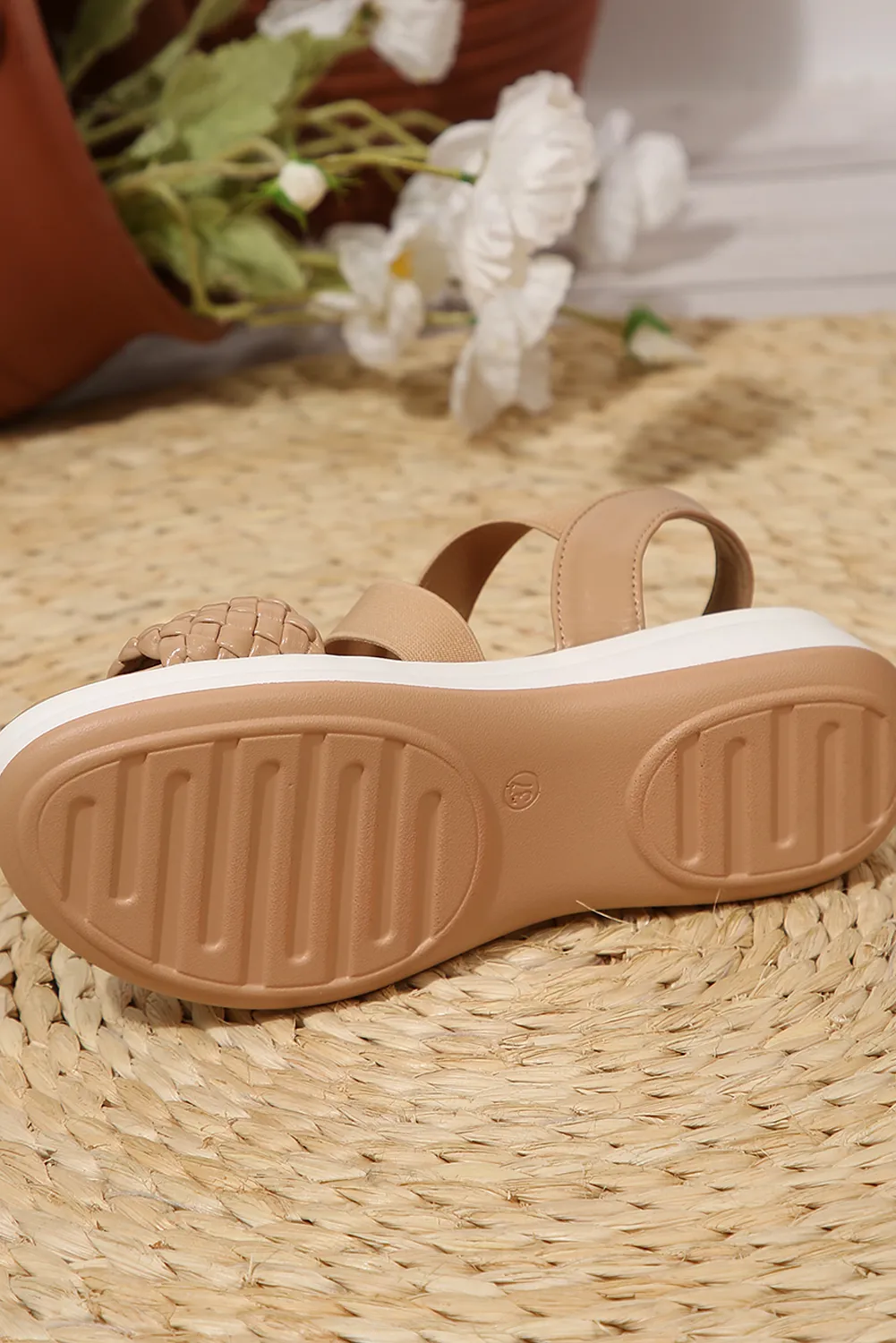 Beige Woven Open Toe Sandals sold by Beagle Boutique product image thumbnail 4