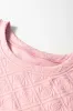 Light Pink Pearl Embellished Flower Textured T Shirt sold by Beagle Boutique