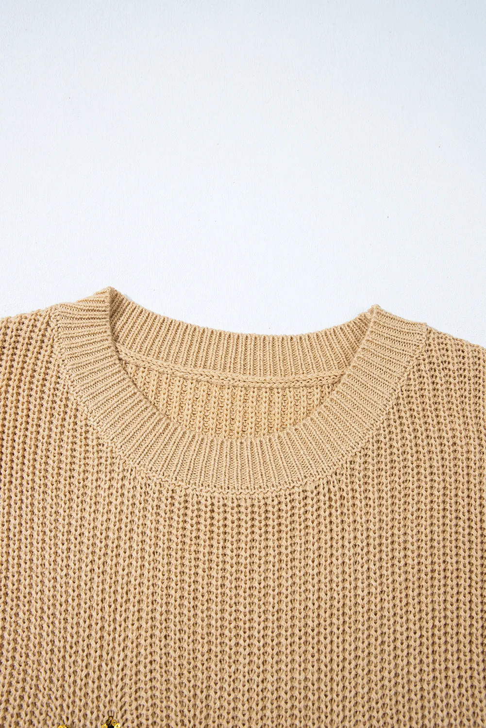 Parchment Sequin Horse Graphic Lightweight Knit Top sold by Beagle Boutique product image thumbnail 5