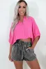 High-rise Drawstring Denim Shorts with Pockets sold by Beagle Boutique