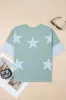 Green Frayed Star Patched Oversize T Shirt sold by Beagle Boutique
