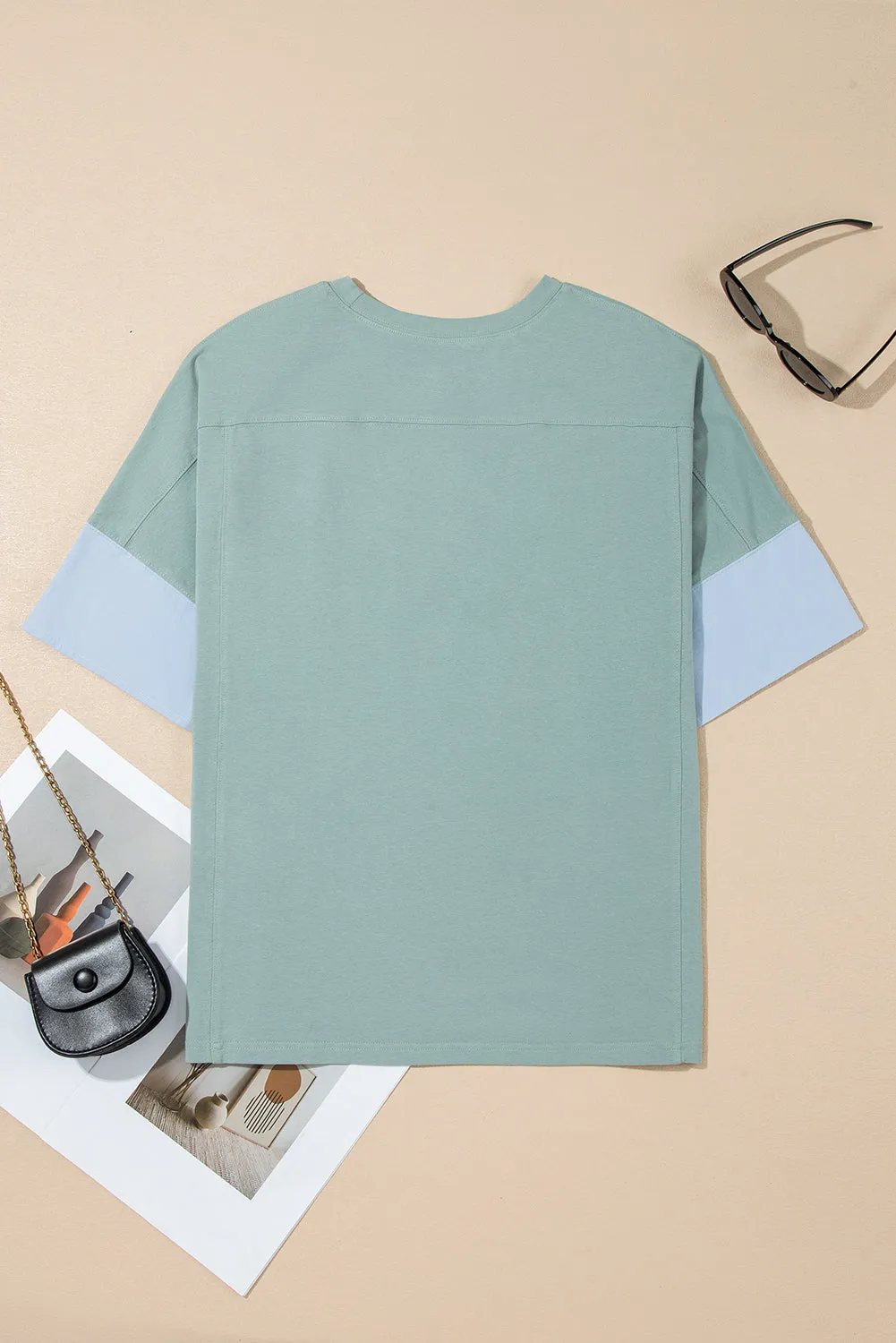 Green Frayed Star Patched Oversize T Shirt sold by Beagle Boutique product image thumbnail 5