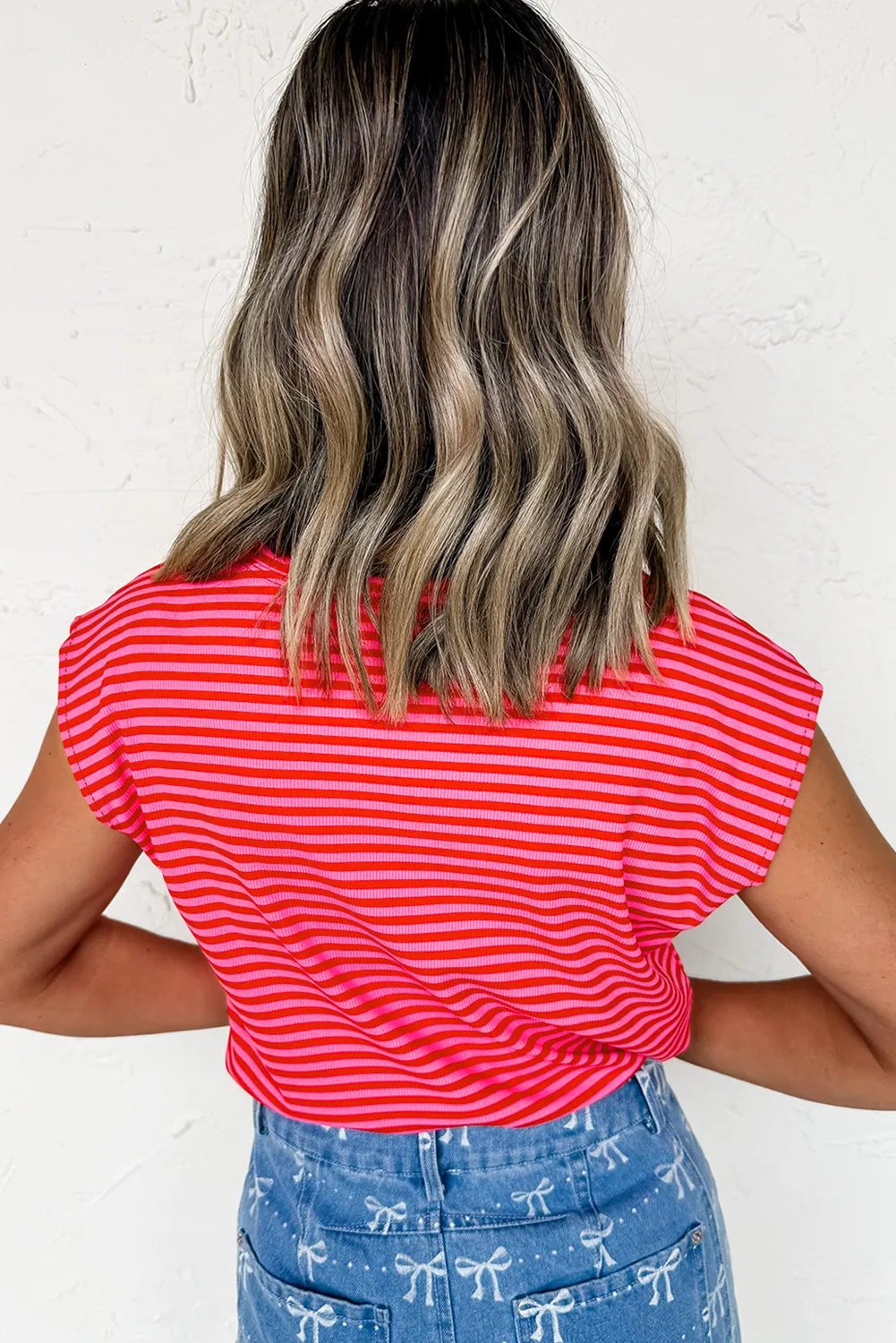 Red Stripe MAMA Graphic Cap Sleeve T Shirt sold by Beagle Boutique product image thumbnail 3