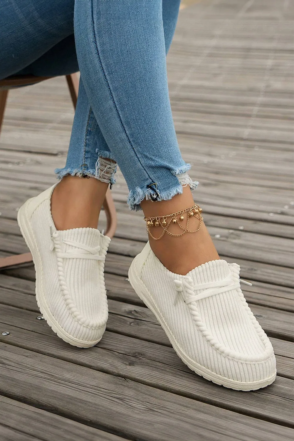 White Lace Up Casual Shoes sold by Beagle Boutique product image thumbnail 4