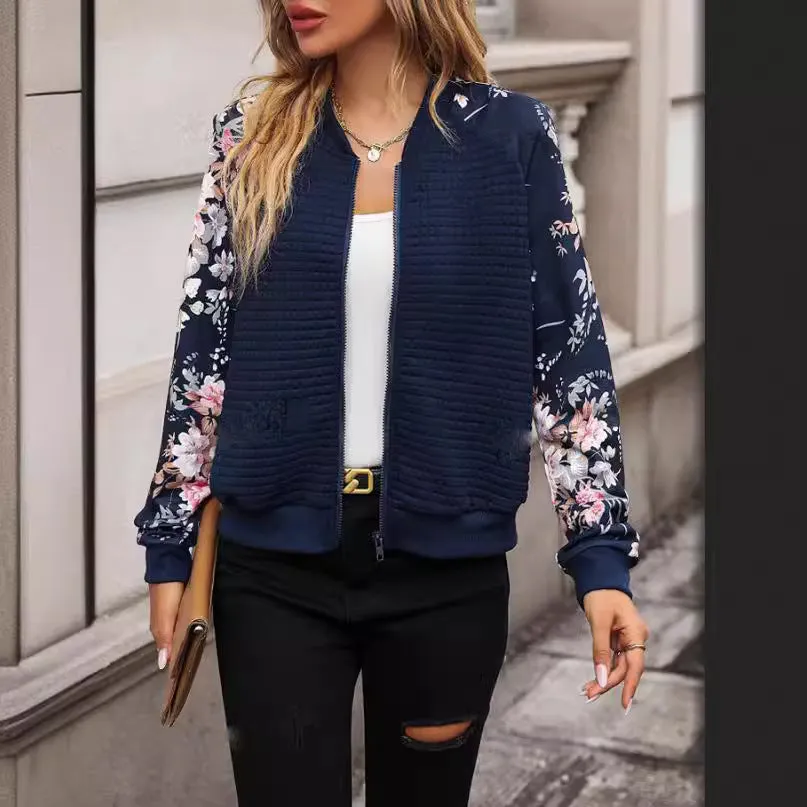 Long Sleeve Print Patchwork Lightweight Jacket sold by Beagle Boutique product image thumbnail 4