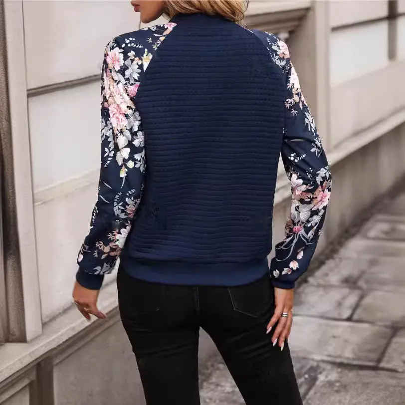 Long Sleeve Print Patchwork Lightweight Jacket sold by Beagle Boutique product image thumbnail 3