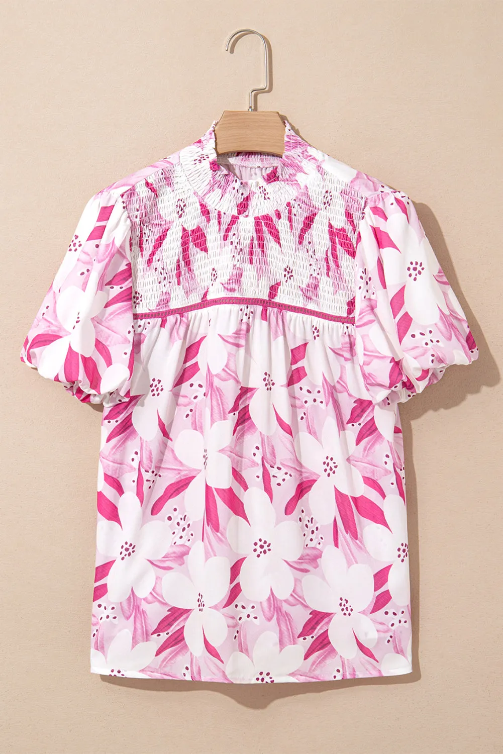 Rose Floral Frilled Collar Short Sleeve Blouse Top sold by Beagle Boutique product image thumbnail 4