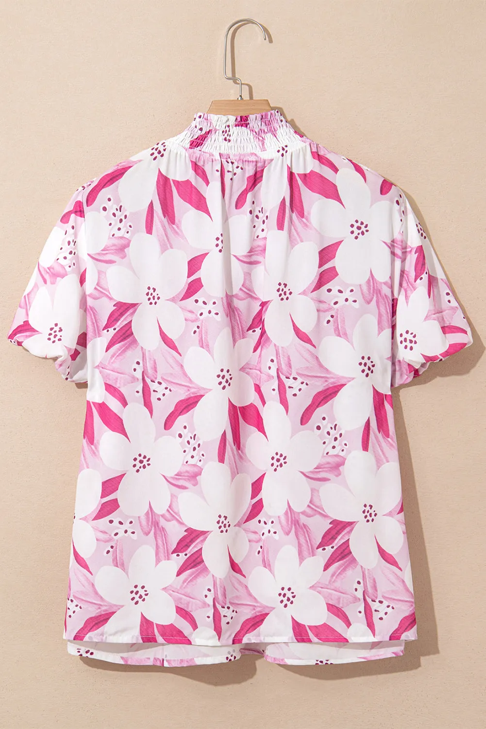 Rose Floral Frilled Collar Short Sleeve Blouse Top sold by Beagle Boutique product image thumbnail 5