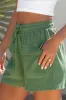 Green Flap Pocket Casual Drawstring Shorts sold by Beagle Boutique