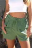Green Flap Pocket Casual Drawstring Shorts sold by Beagle Boutique