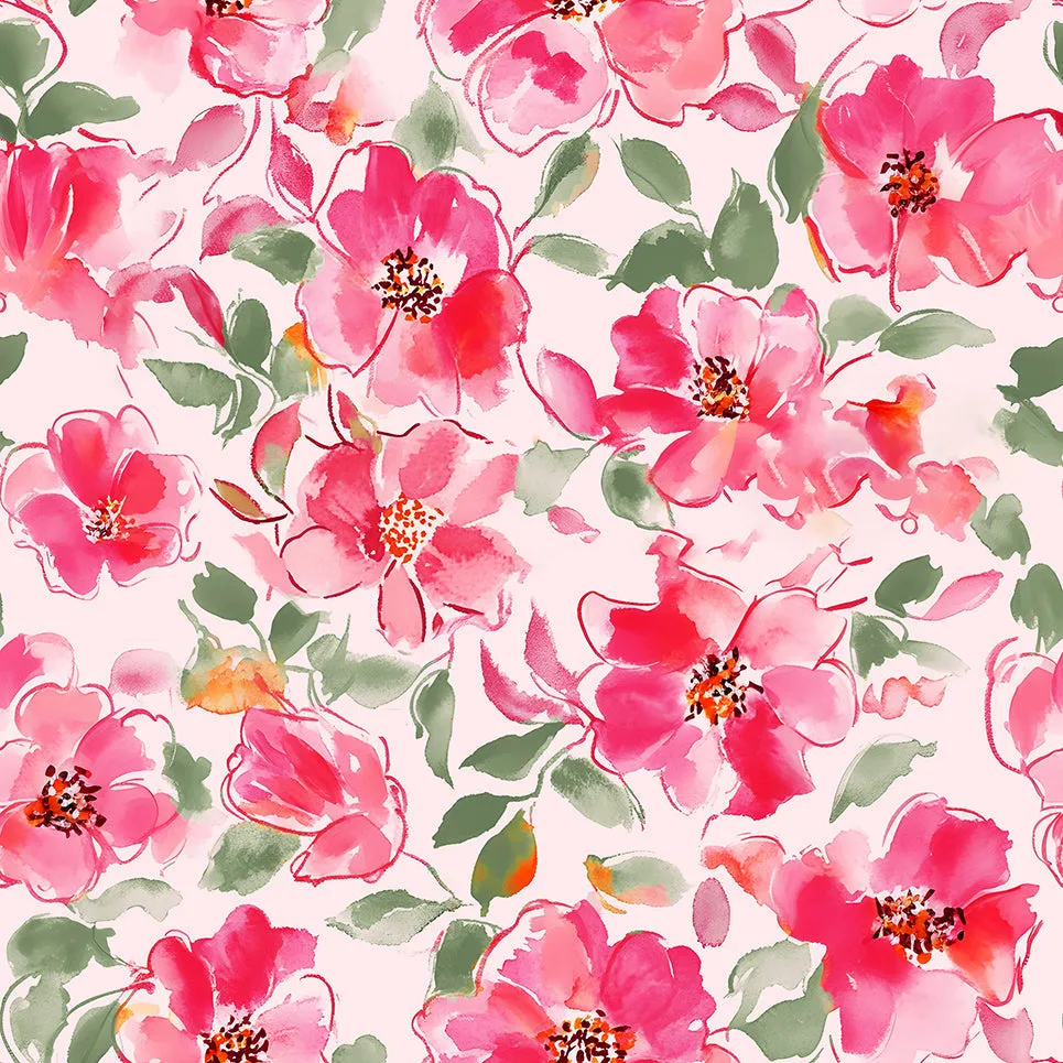 Pink Floral Boxy Fit Ruffled Short Sleeve V Neck Blouse sold by Beagle Boutique product image thumbnail 5