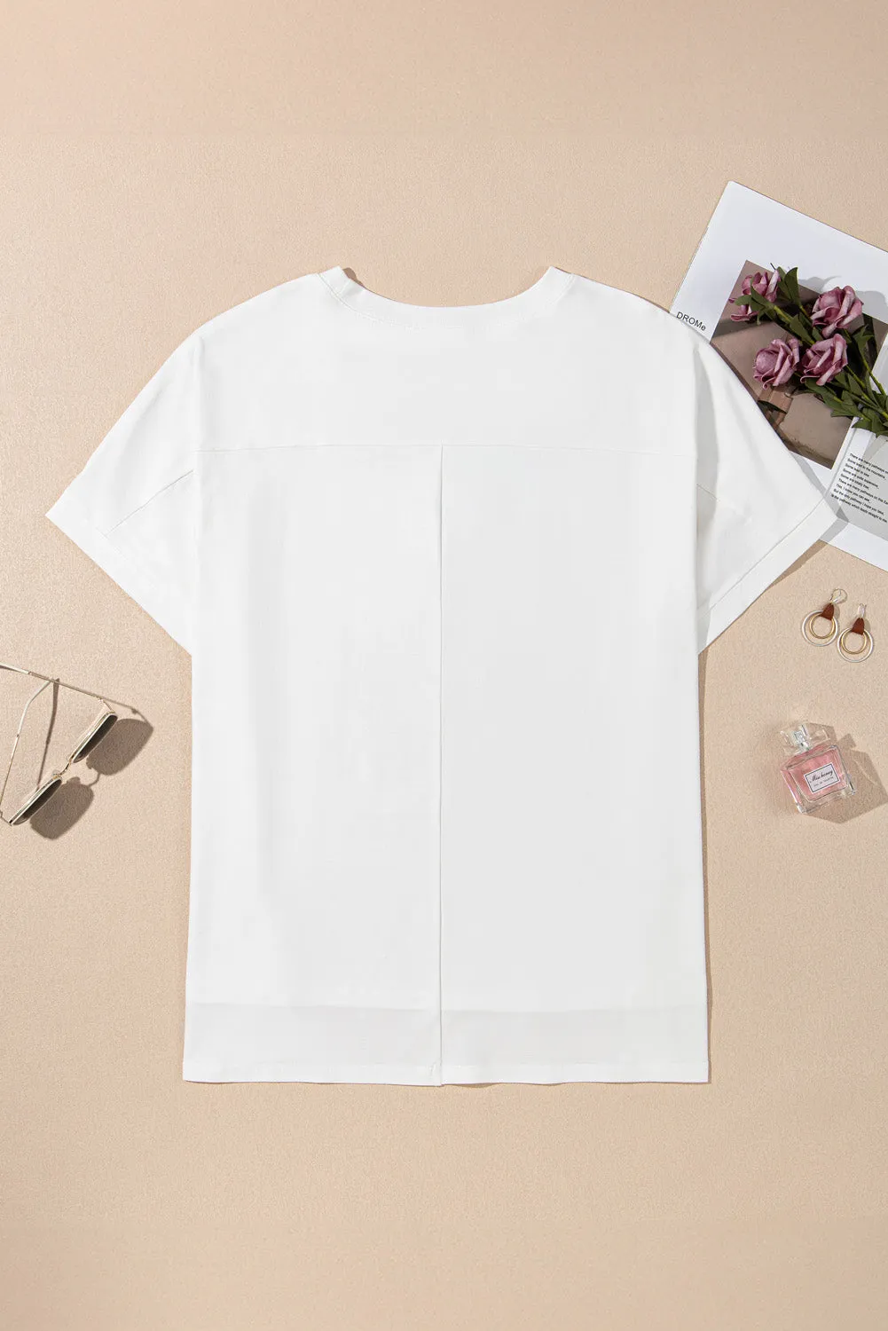White Sequined Texas Graphic Plus Size T Shirt sold by Beagle Boutique product image thumbnail 5
