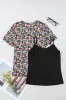 Black Sheer Floral Mesh Round Neck T-Shirt sold by Beagle Boutique